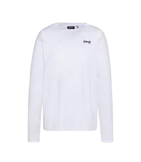 T-shirt blanc homme schott brodedml - l