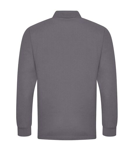 PRORTX Mens Long-Sleeved Polo Shirt (Solid Grey) - UTRW7912