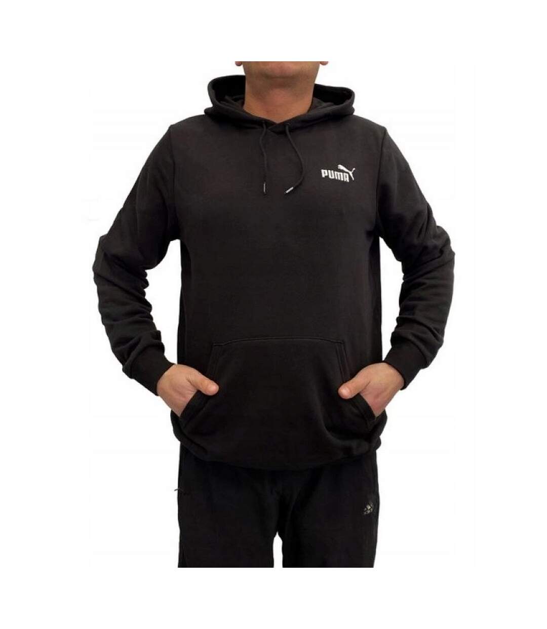Sweat À Capuche Style Logo Essentials Homme Noir Puma-2