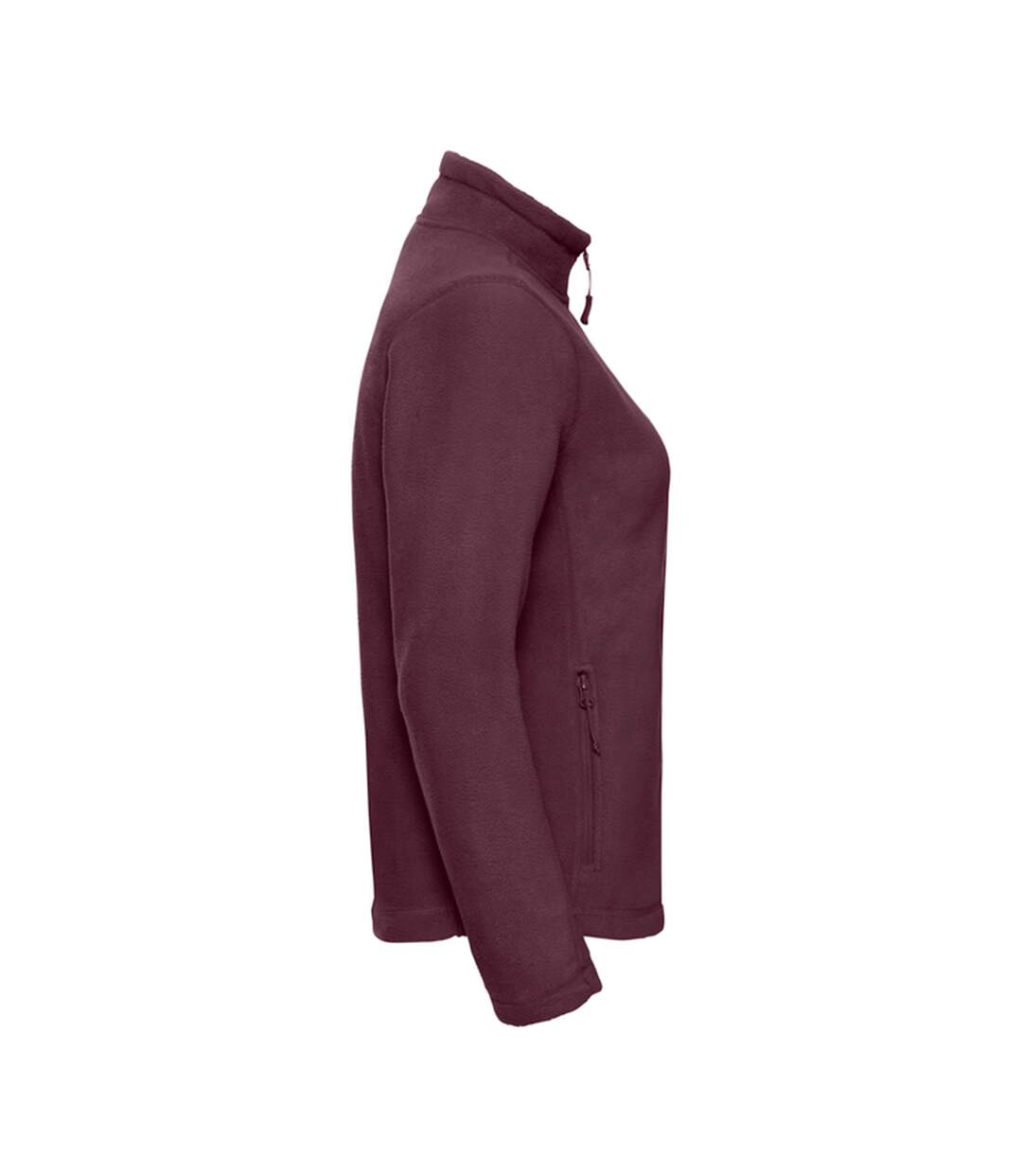 Womens/ladies full zip outdoor fleece jacket burgundy Russell-3