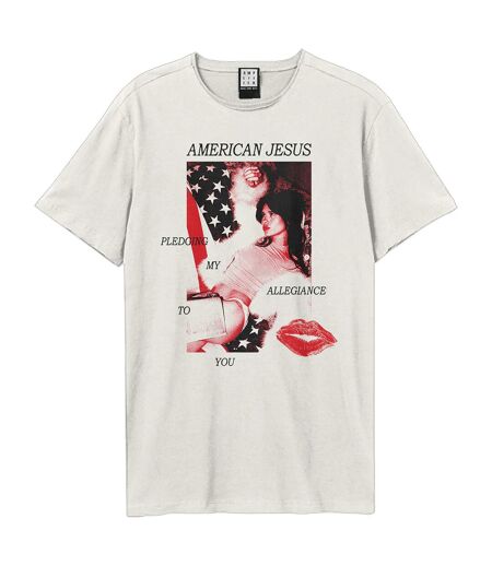 T-shirt American Jesus Adulte Vieux Blanc Amplified