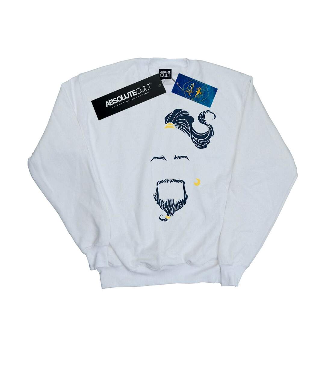 Disney Sweatshirt Womens/Ladies Aladdin Movie Genie Blue Face (Blanc) - UTBI48464-1