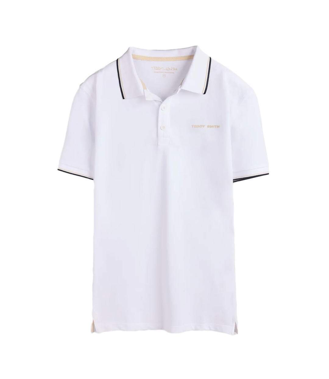 Polo blanc homme teddy smith pasian 22 - 3xl-1