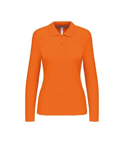 Polo manches longues - Femme - K244 - orange