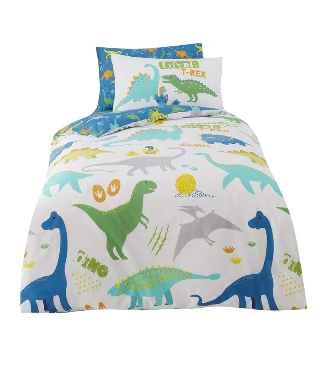Reversible duvet cover set multicoloured Roarsome Fun-1
