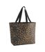 Leopard Print Tote Bag One Size Brown Black Bagbase-1