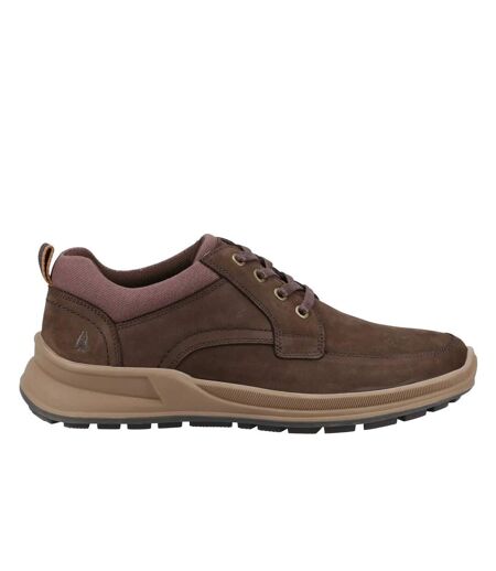 Mens adam nubuck lace up trainers brown Hush Puppies