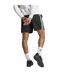 Mens 3 Stripes Shorts Black White Adidas-2