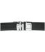 Ceinture homme cuir vachette noire 3,5 cmà boucle automatique réglable, surpiqûre ton sur ton (Tailles 115 à 130)-5