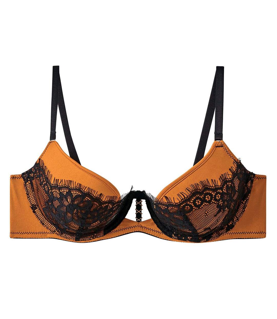 Soutien-gorge ampliforme coque moulée noir/jaune Tsunami-1