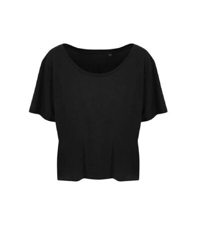 Ecologie Womens/Ladies Daintree EcoViscose Cropped T-Shirt (Jet Black)