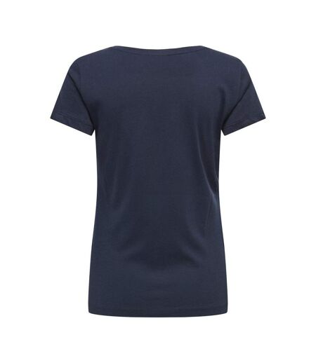 T-shirt marine femme jdy smoke - l