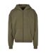 Build Your Brand Mens Ultra Heavyweight Full Zip Hoodie (Olive)