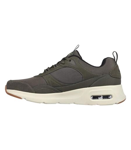 Skechers Mens Court Homegrown Suede Skech-Air Sneakers (Olive) - UTFS10399