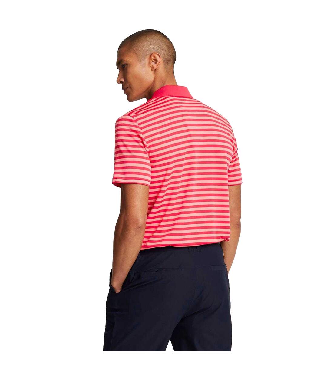Polo De Golf Motif Rayure Large Homme Rouge Lyle & Scott-3