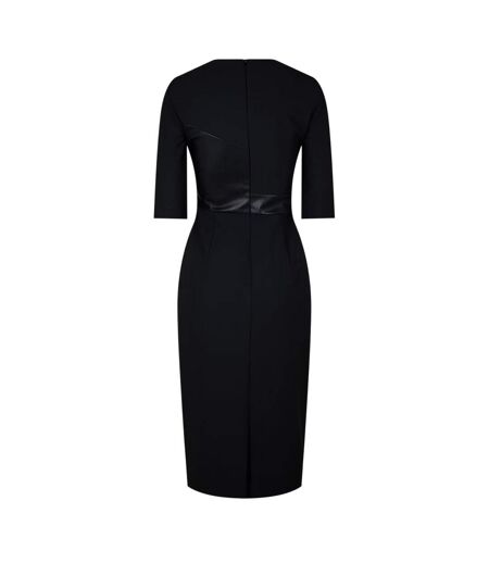 Robe Mi-longue Motif/style Asymétrique Dezona Femme Noir Boss