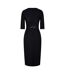 Robe Mi-longue Motif/style Asymétrique Dezona Femme Noir Boss-3