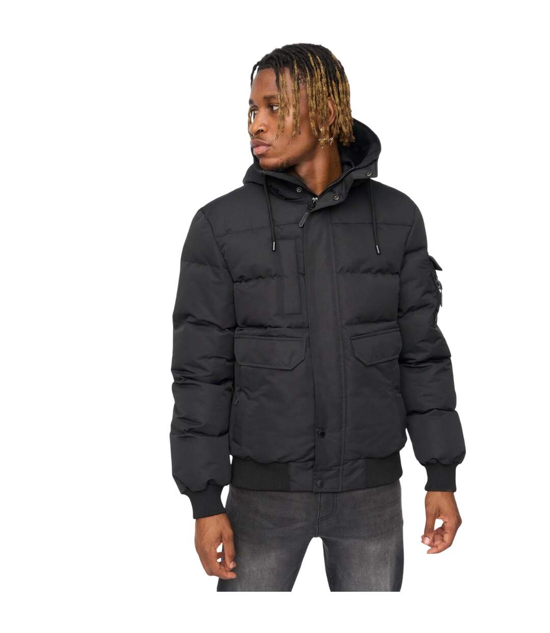 Blouson Aviateur Wakaday Homme Noir Kings Will Dream-2