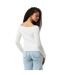 Womens/ladies Viscose Open Front Long-sleeved Cardigan Vintage White Jack Wills-3