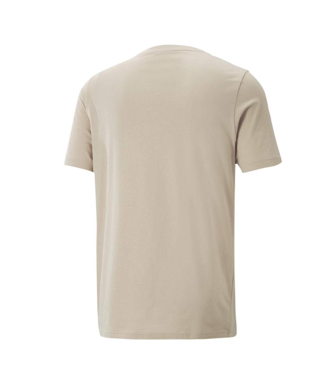 T-Shirt beige/vert homme puma runtrain-2