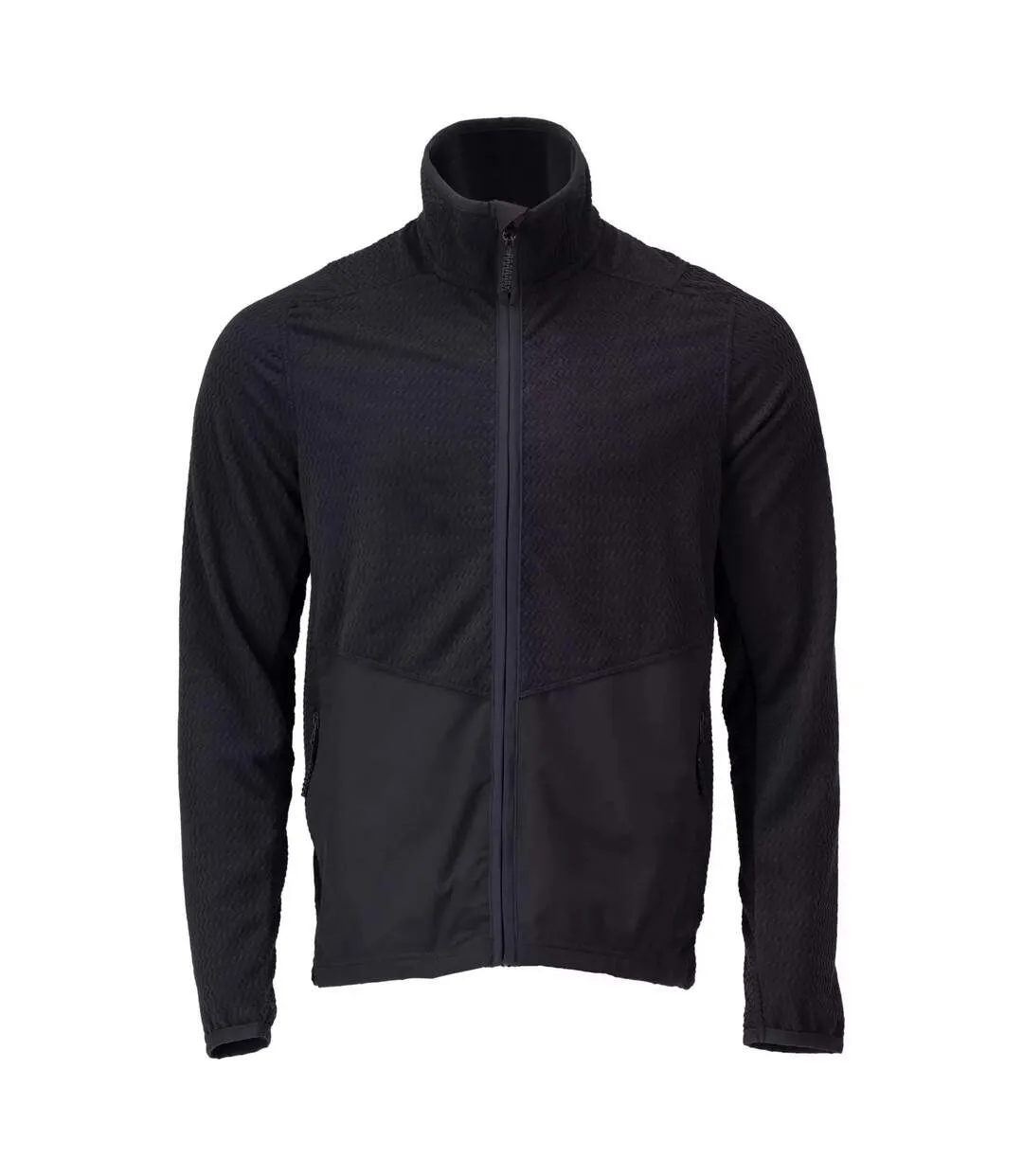Mens Customised Patterned Fleece Jacket Dark Navy Mascot-1