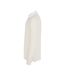 Mens premium long sleeve rugby shirt/top natural Front Row-3