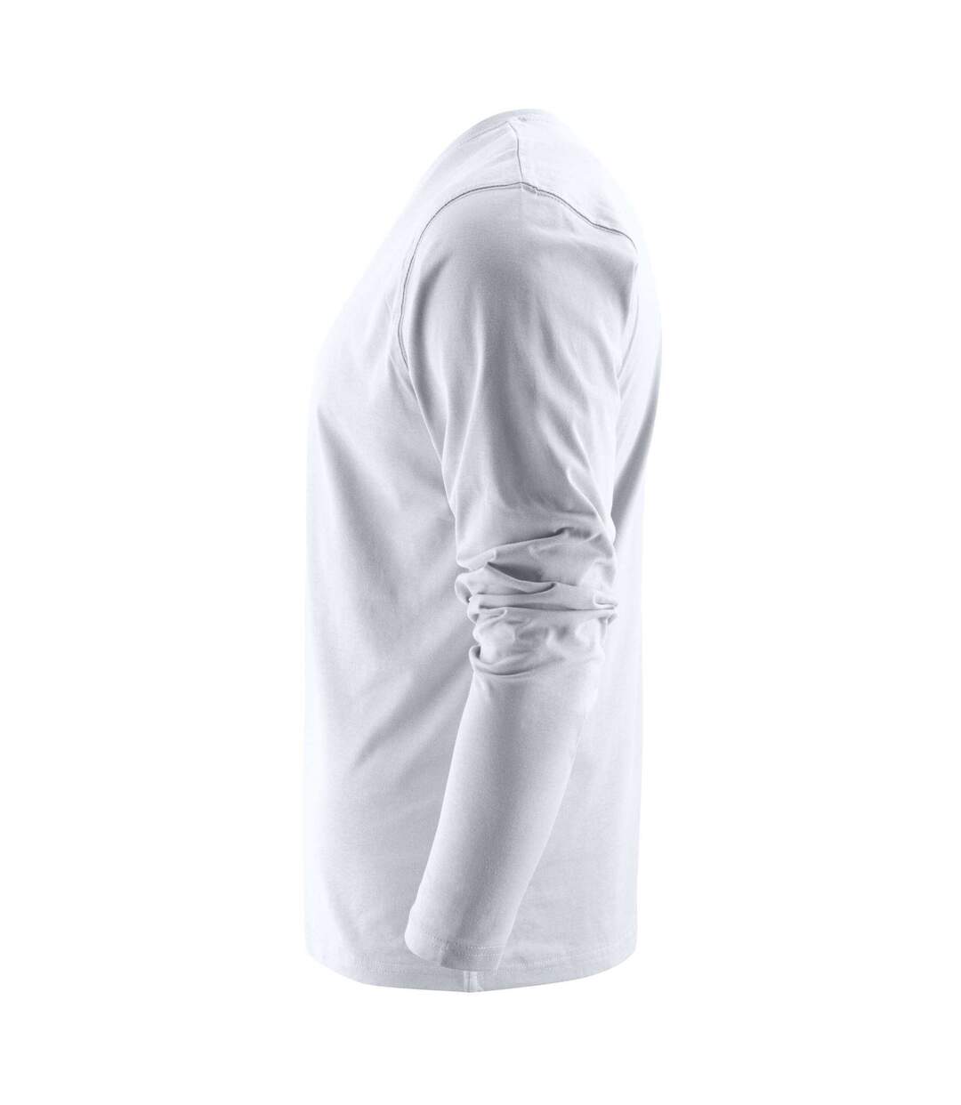T-shirt Manches Longues Heavy Homme Blanc Printer-3