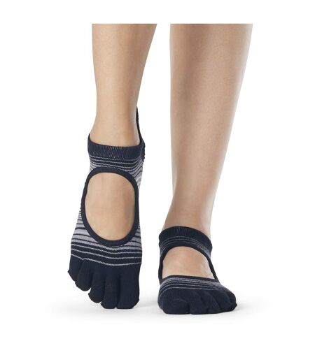 Toesox - Chaussettes à orteils BELLARINA STATIC - Femme (Noir / Blanc) - UTMQ311