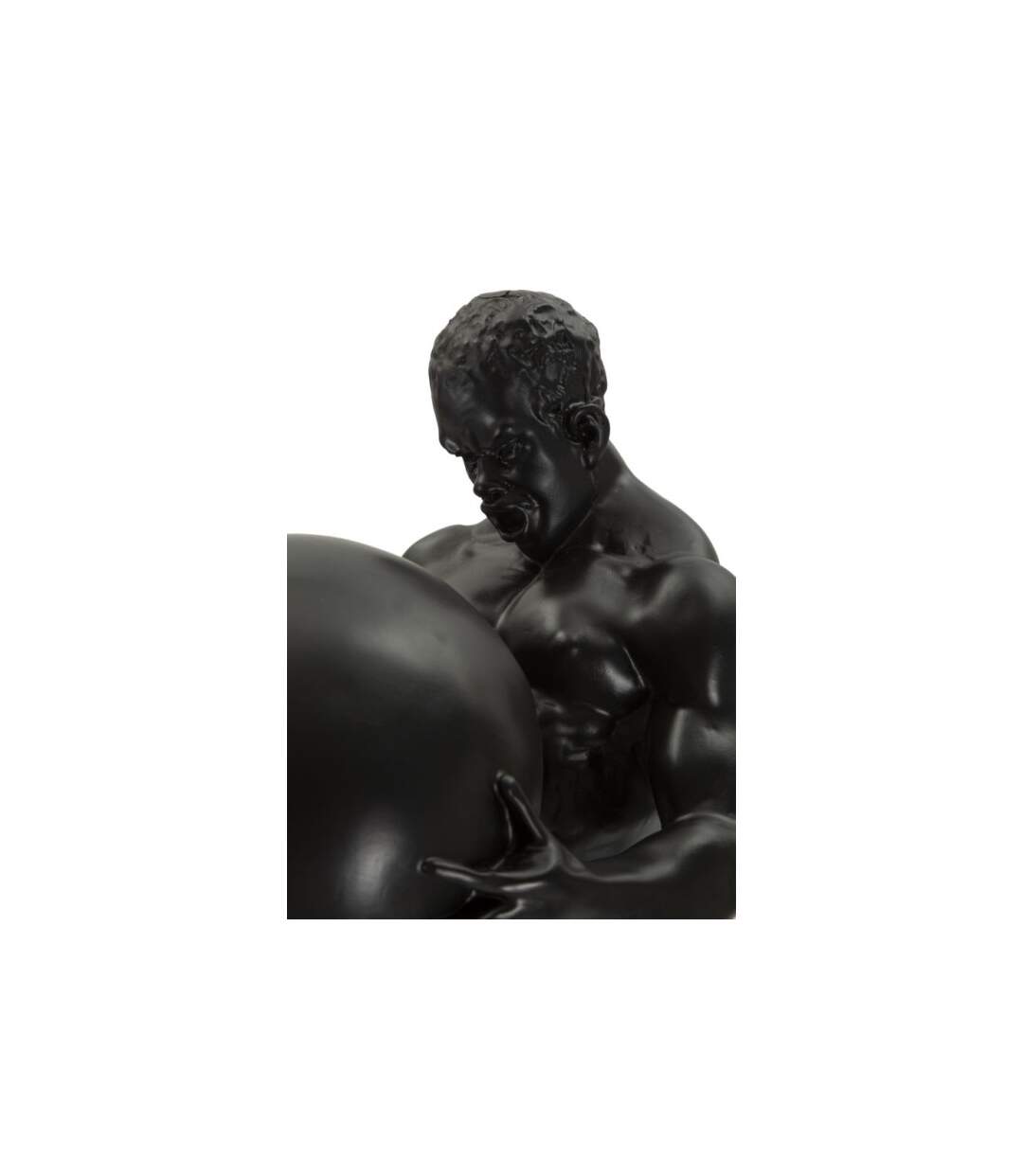 Statuette Homme Athlétique Atlas 43cm Noir-4