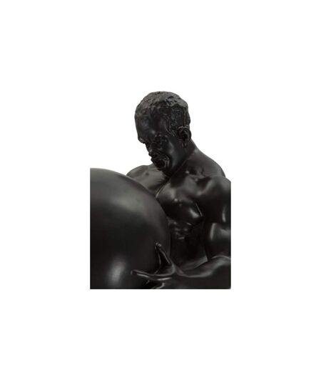 Statuette Homme Athlétique Atlas 43cm Noir