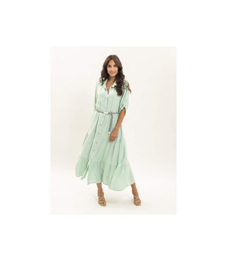 Robe chemise longue avec ceinture ITONIA - Dona X Lisa