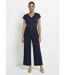 Pantalon large maille détail chic métal-3