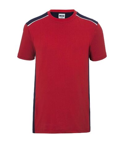 T-shirt de travail manches courtes - Homme - JN860 - rouge