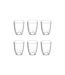 Lot de 6 Gobelets Plastique Réutilisable Martelé 38cl Transparent-1