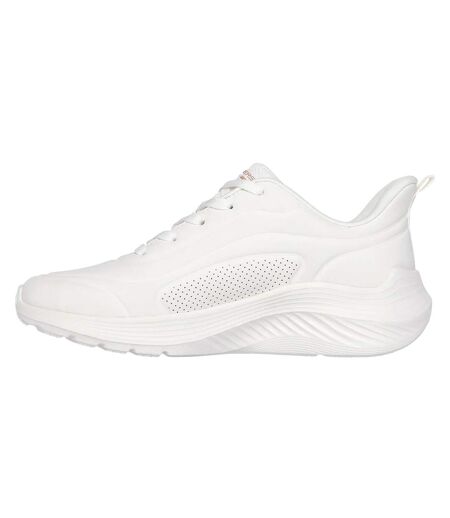 Womens/ladies Bobs Sport Squad Waves Trainers White Skechers