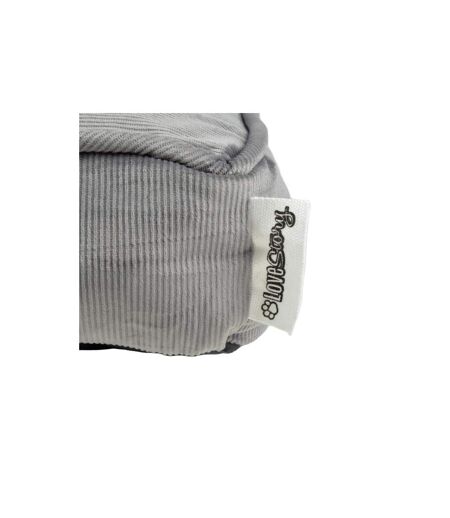 Coussin Rectangle Chien & Chat Velours Crafty 100cm Gris