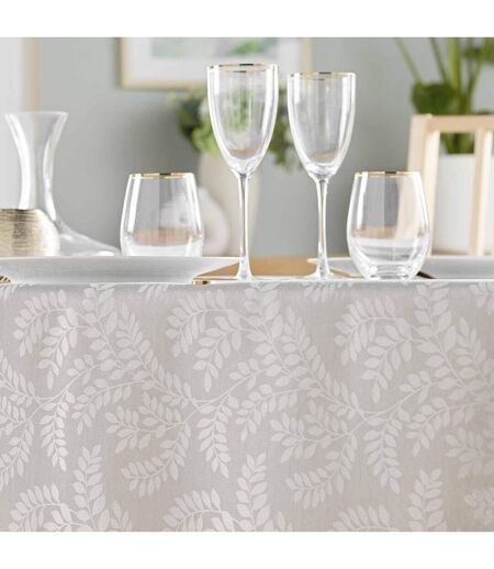 Nappe Jacquard Imprimé Doriane 140x240cm Taupe