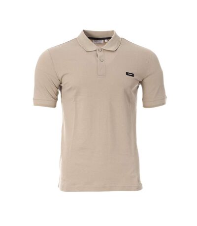 Polo Beige Homme Calvin Klein Jeans Thermo Tech Pique - XL