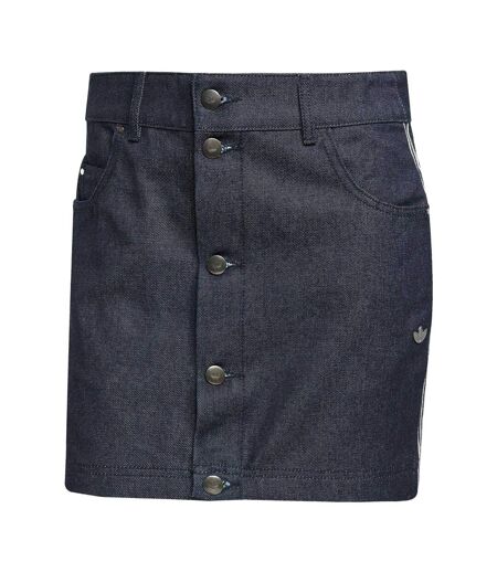 Mini Jupe Motif/style 3 Rayures Femme Denim Indigo Adidas