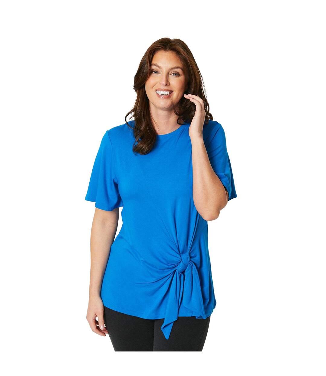 T-shirt femme bleu Principles-1