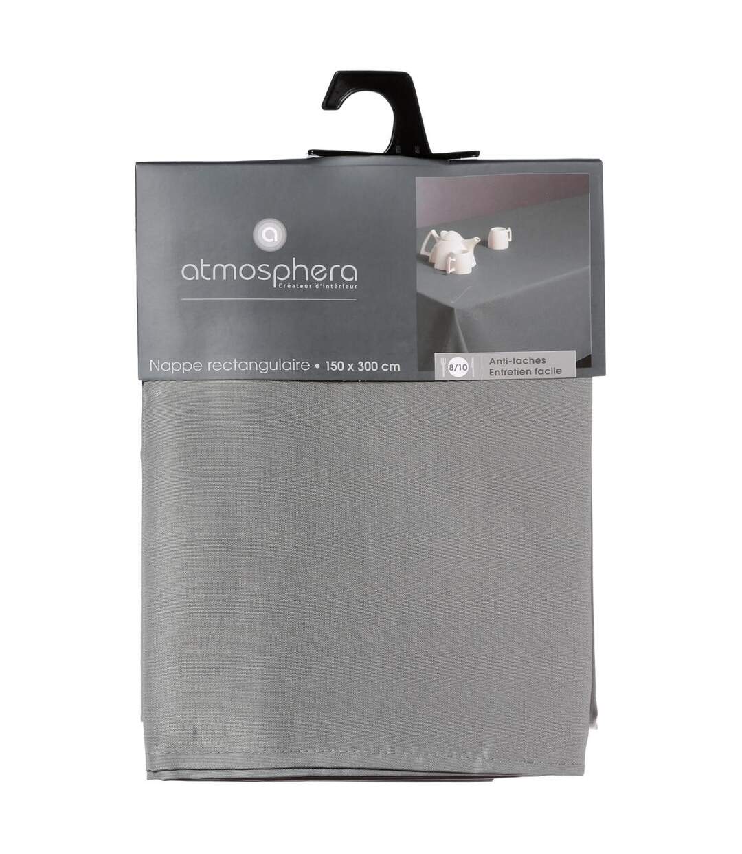 Nappe Antitache Unie 150x300cm Gris-3