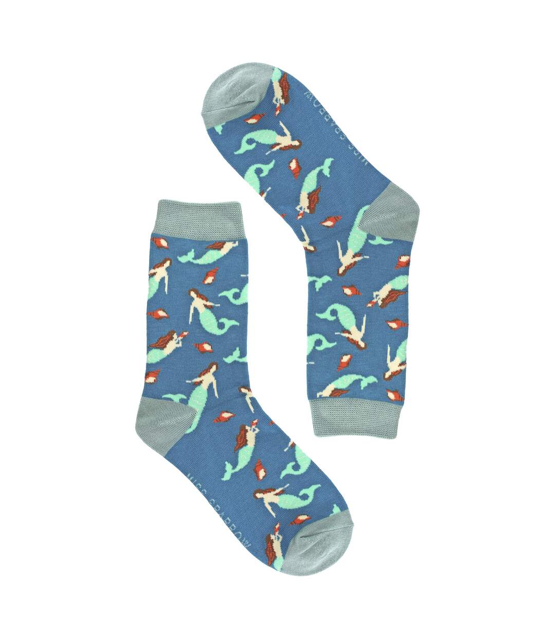 Miss Sparrow - Chaussettes Fantaisie Femme Bambou Motif Sirènes Douces-3