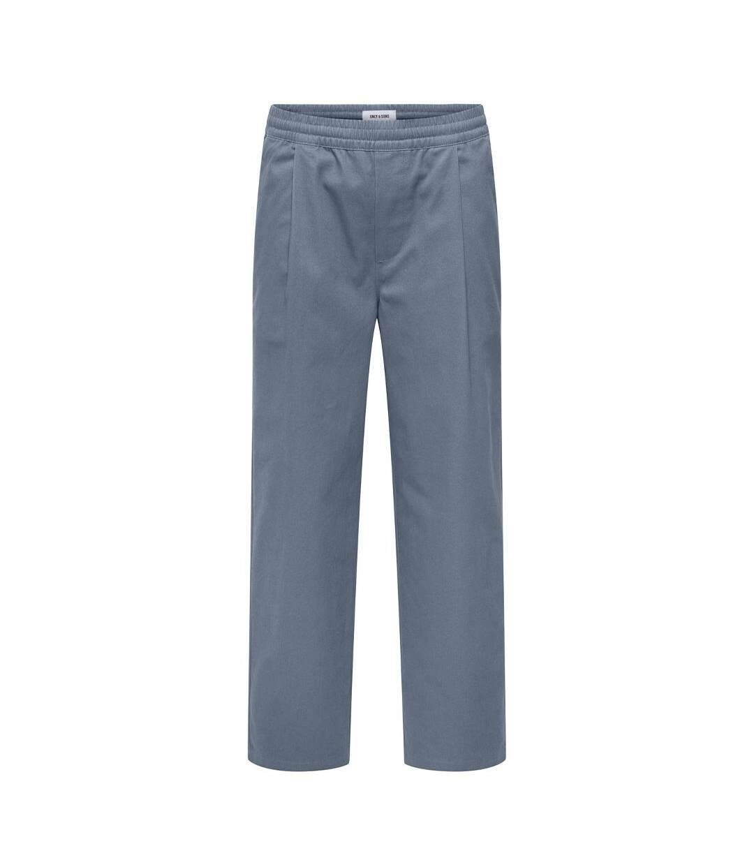 Pantalon fluide bleu homme only & sons bologna-1