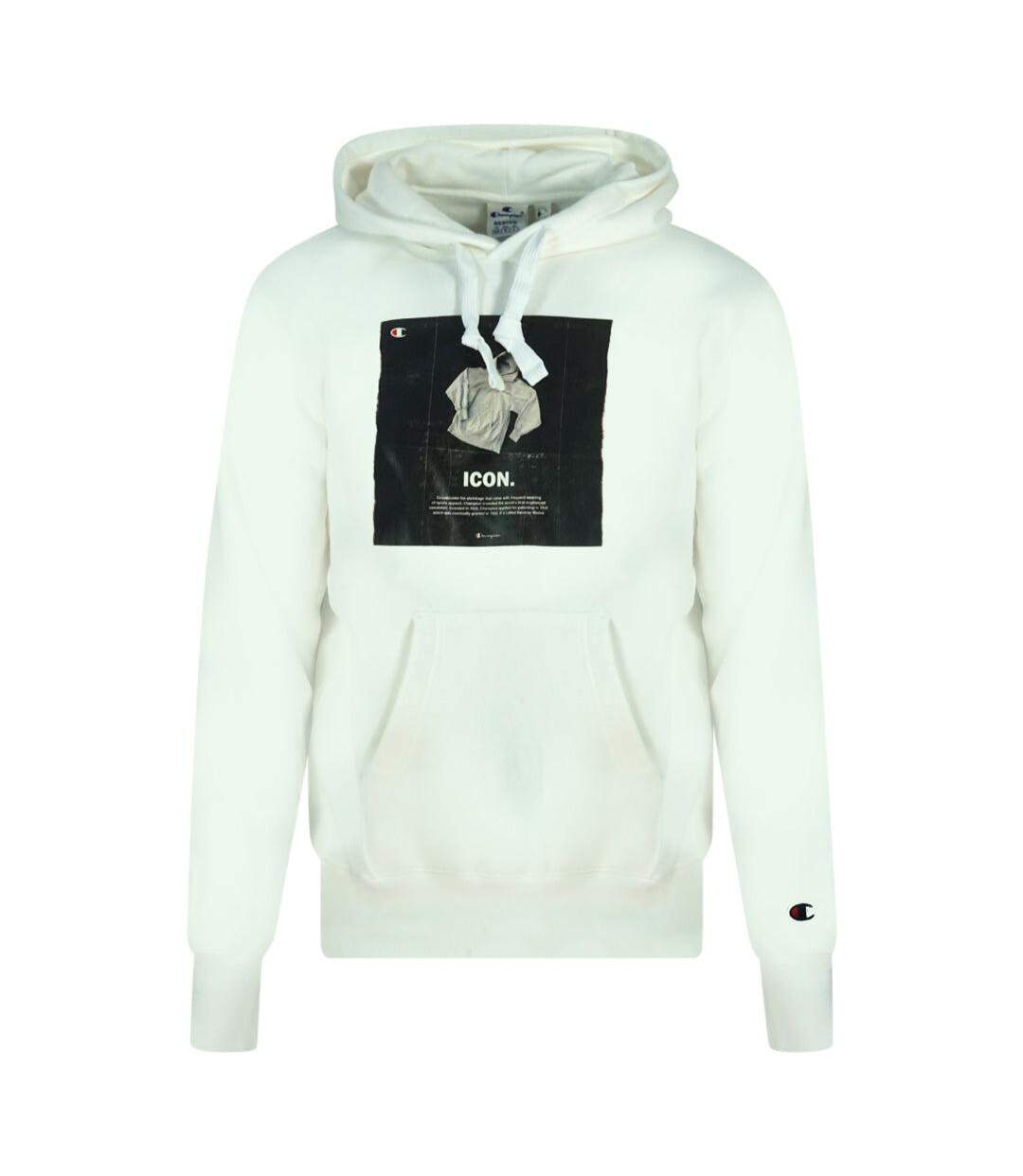 Sweat À Capuche Motif Symbole Homme Blanc Champion-1
