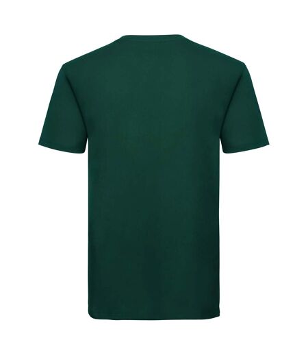 Mens Organic Short-sleeved T-shirt Bottle Green Russell