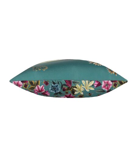 Midnight garden bee outdoor cushion cover 43cm x 43cm teal Wylder