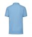 Mens pique polo shirt sky blue Fruit of the Loom