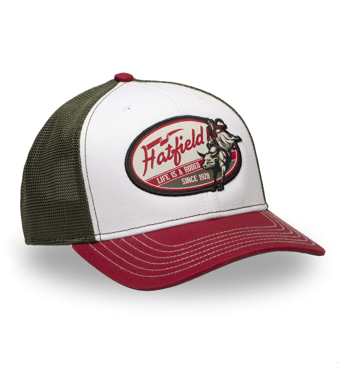 Casquette trucker avec filet semi curved avec patch Rodeo Hatfield-2