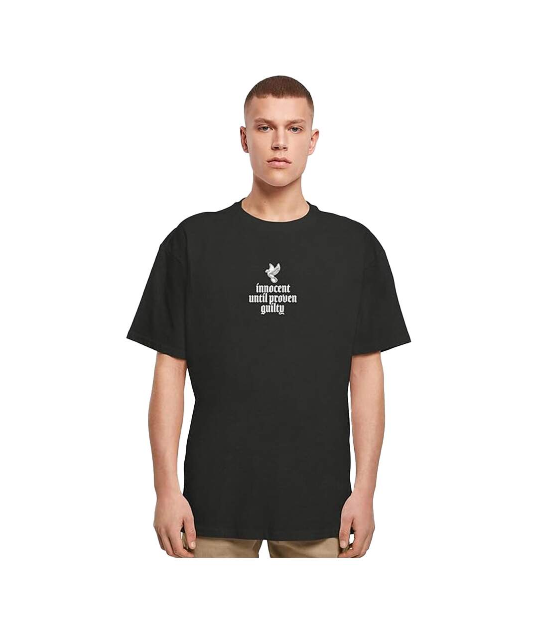 Mens Justice Oversized T-shirt Noir Mister Tee-1