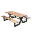 Table de Jardin & 2 Bancs Vancouver 210cm Gris Anthracite-2